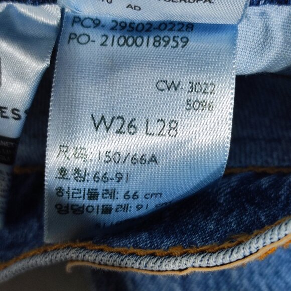 Levi's 501 S Skinny Classic jeans women's size W26/L28 medium washed denim blue - Picture 7 of 15